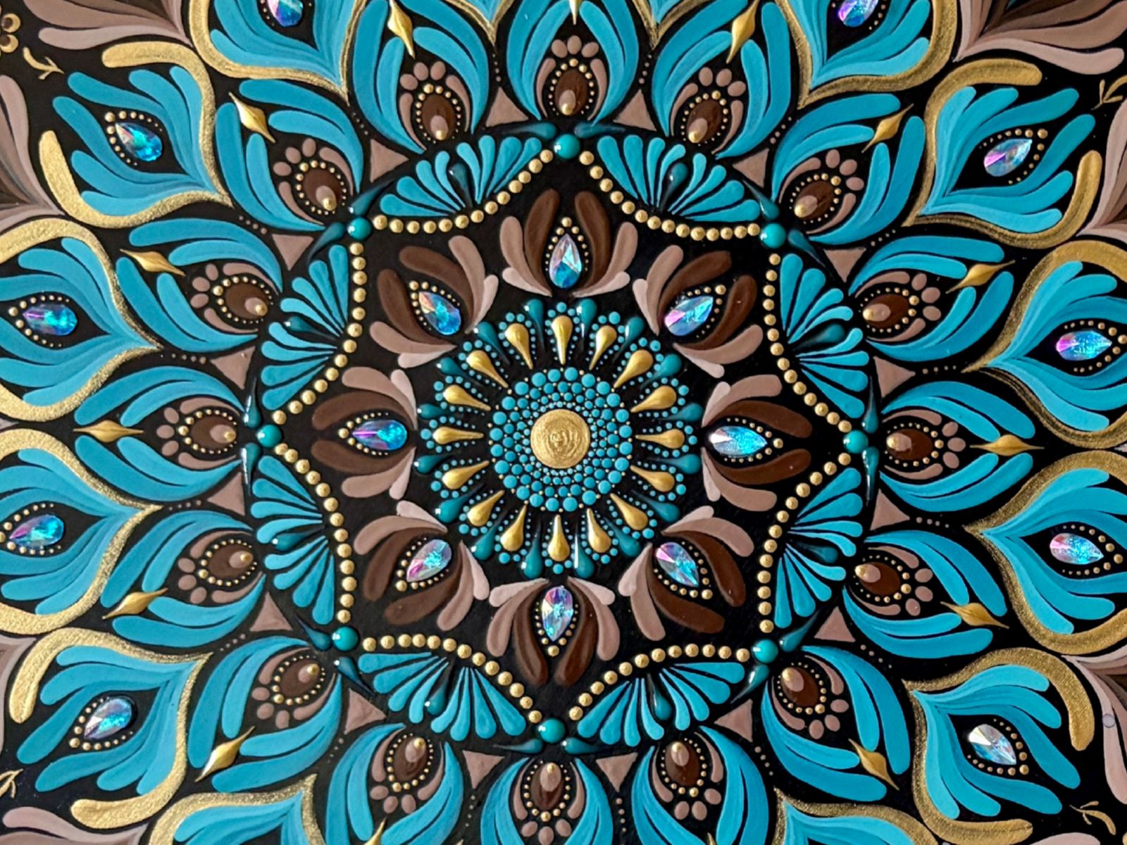 Nancy Mandala Hope Rocks Studio close
